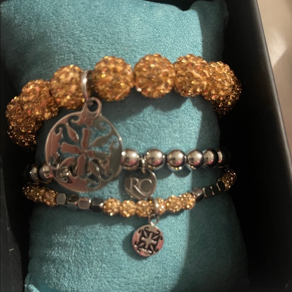 Rustic Cuff bracelet set - Picture 3 of 3